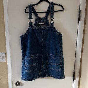 Free People Denim Overall Dress